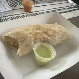 Ham, potato egg &amp; cheese burrito