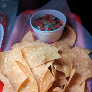 Chips and guacamole.