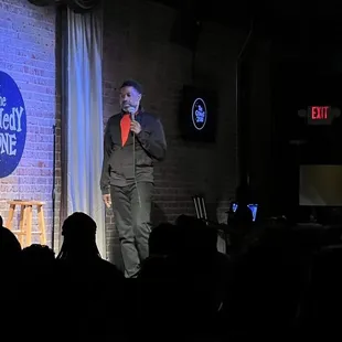 Opening act Joe Fox on stage starting the show for Tony Rock.