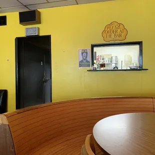 The window where you give the ticket for your food!