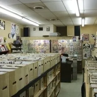 Inside the Comic Empire store. Not big, but well organized.