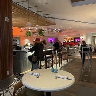 Spacious bar and restaurant area.