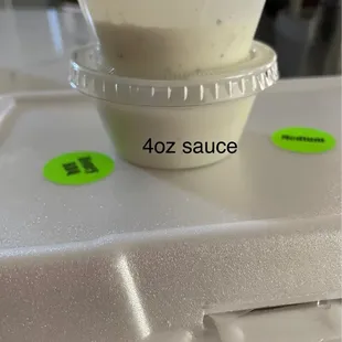 4 oz Ranch and Bleu Cheese Dipping Sauces