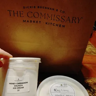 Honey cardamon crunch ice cream and key lime pie...delish!