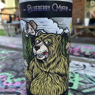 a can of blueberry muffin
