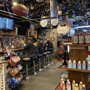 people sitting at the counter