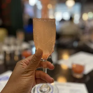  person holding a wine glass