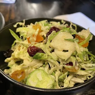 Fried Porkchop brussels sprouts salad
