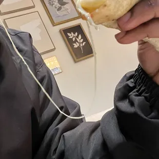a man eating a sandwich