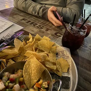Ceviche dip appetizer