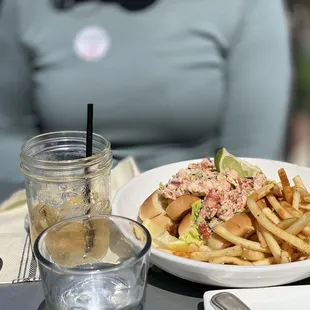 a plate of food on a table