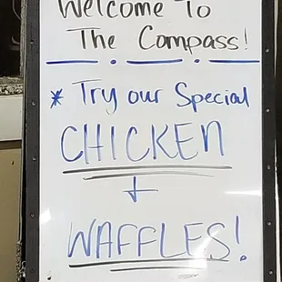 a sign for a chicken shop