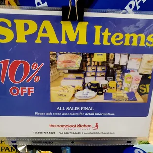 Spam items on sale!