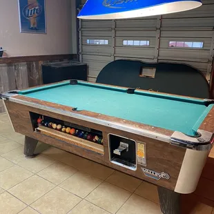 Pool tables in back