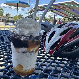 Salted caramel truffle parfait