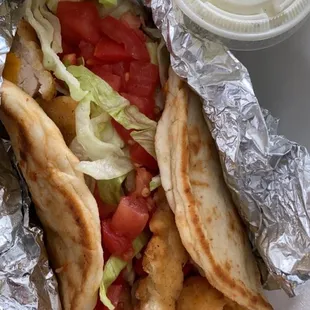 Chicken Delight Pita with ranch