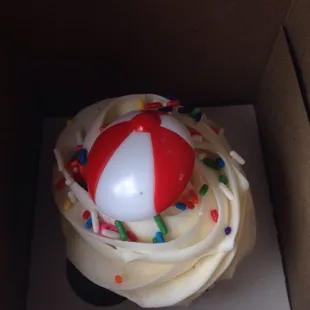 Cupcake my daughter choose  for dessert after dinner