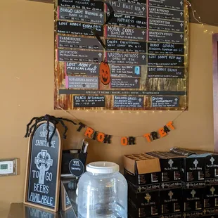 Beer menu