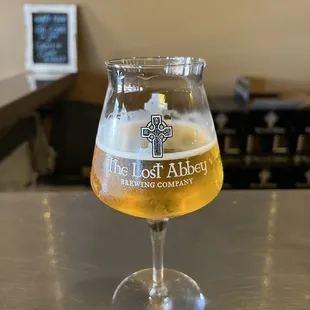 a glass of beer