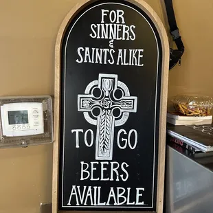 a sign for sinns and saints alike
