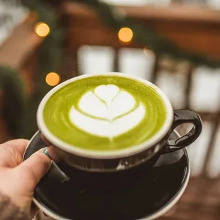 Matcha latte at The Congregation Detroit.