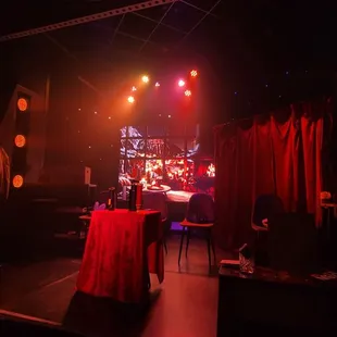 Great stage. No matter where you sit you will be able to see everything.