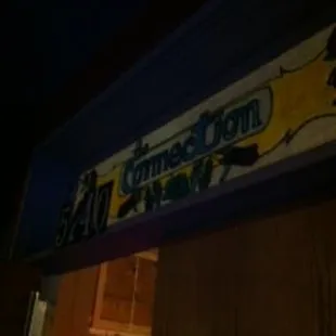 I love this stained glass version of the bar name.