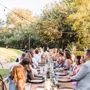 Dining table with guests