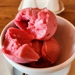 Raspberry sorbet