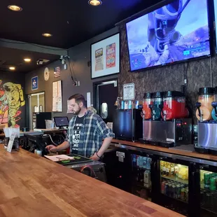 a man sitting at a bar