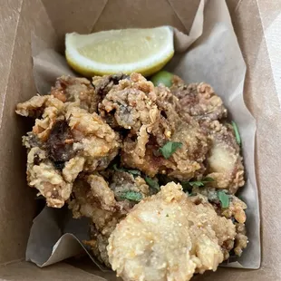 Cornmeal crusted oysters