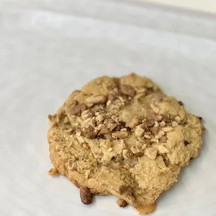 Toffee chocolate chip cookies. And surprise, these ones happen to be gluten free!