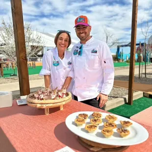 Setting up at the NFL Tailgate Party! Honored to have been a part of this experience.