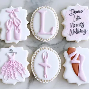 a variety of decorated cookies