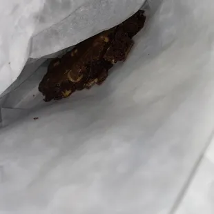 Clear picture of the blond hair in my cookie