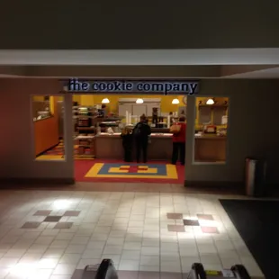 Go down the escalators to find the store front