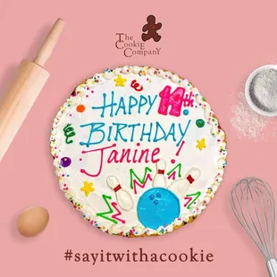 The Cookie Company 402-330-1107 Happy Birthday Cookie Cake