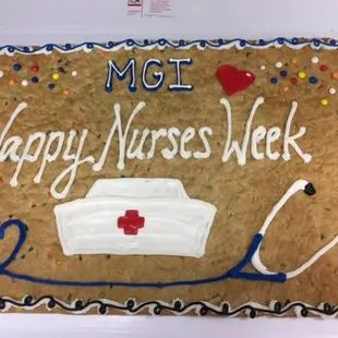 The Cookie Company 402-330-1107 Nurses Week Cookie Cake