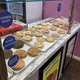 a variety of cookies on display