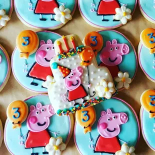 Peppa Pig Birthday Cookies