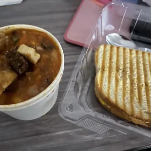 Tuna melt  Soup of the day