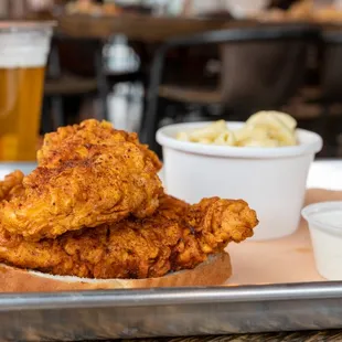 The Cookshack&apos;s Chicken with side of Mac-n-Cheese