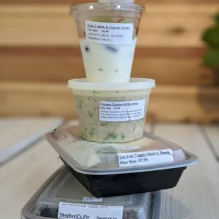 Yogurt Parfait, soup, salad, meals