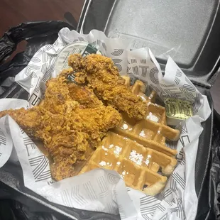 Chicken and waffles