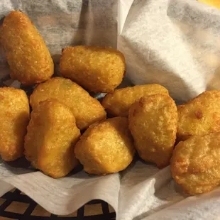 Jalapeño poppers. Different but good.