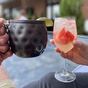 Mississippi mule and watermelon drink