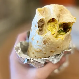 Classic Breakfast Burrito, as spicy as possible. YES!!! The Coop makes the best breakfast, even when it's for lunch!
