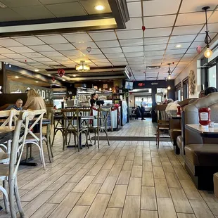 the inside of a restaurant