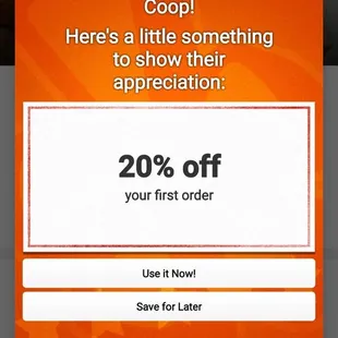 Yelp people get discount