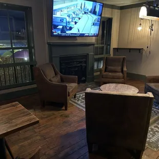 a television in the lounge area